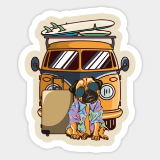 My Pug My Adventure Sticker